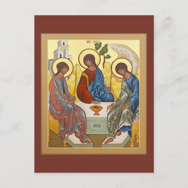 Heliga Trinity Prayer Card Vykort (Framsida)