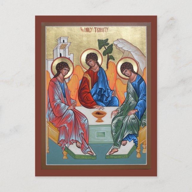 Heliga Trinity Prayer Card Vykort (Framsida)