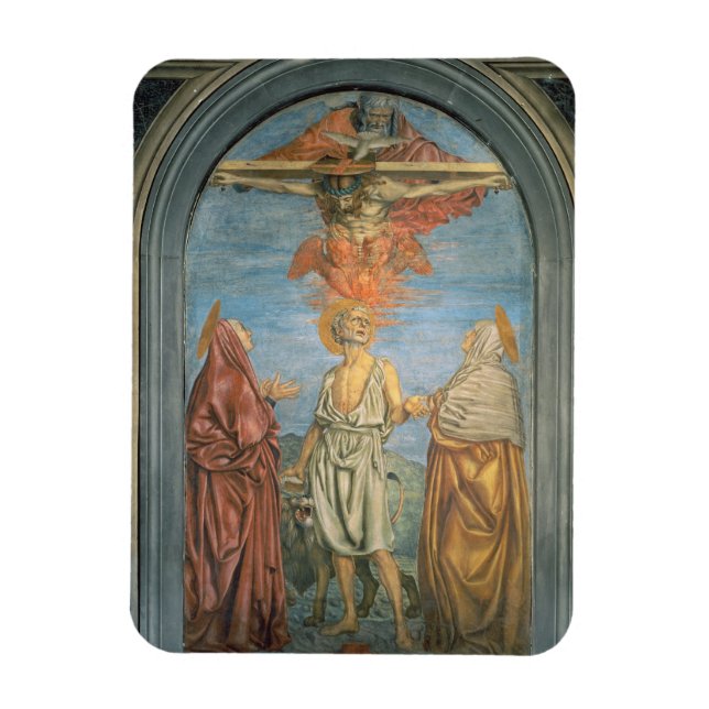 Heliga Trinity with St. Jerome (fresco) Magnet (Vertikal)