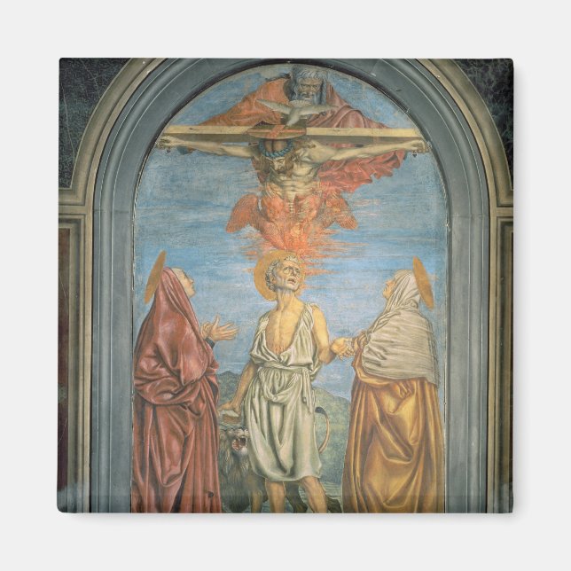 Heliga Trinity with St. Jerome (fresco) Magnet (Framsidan)
