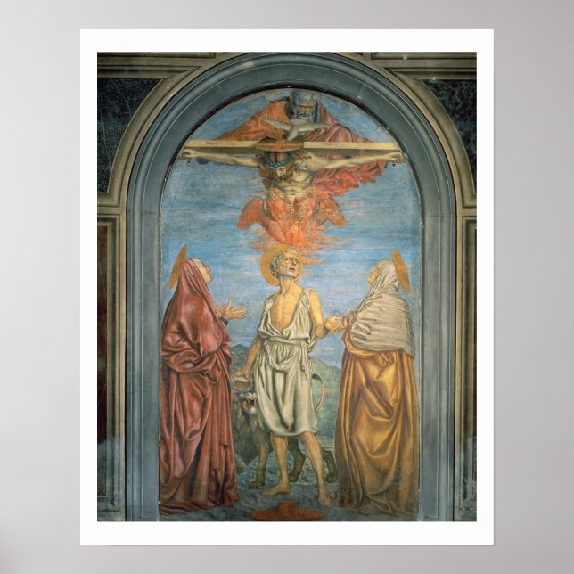 Heliga Trinity with St. Jerome (fresco) Poster (Framsidan)