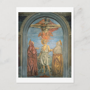 Heliga Trinity with St. Jerome (fresco) Vykort