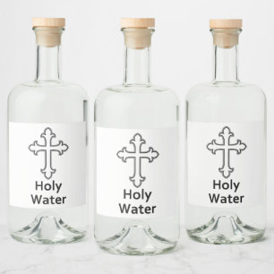 Heliga Vatten Baptism Church Christian Kor Spritflaskor Etikett
