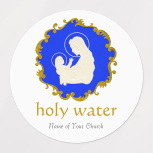 Heliga Vatten Unik Vintage Virgin Mary och Jesus Klistermärke