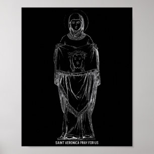 Heliga Veronika Be För Oss Katolska Kristna Tro Poster