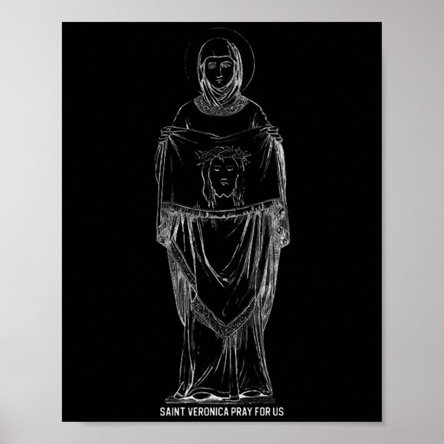 Heliga Veronika Be För Oss Katolska Kristna Tro Poster (Framsidan)