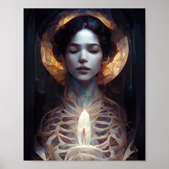 Heliga Vessel Mörk Fantasy Sci-Fi Gothic Art Poste Poster (Framsidan)
