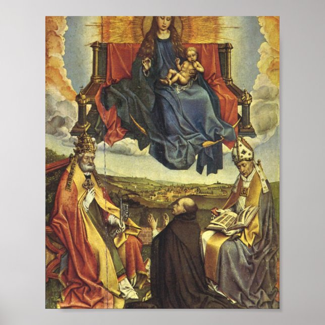 Heliga Virgin in Glory - Robert Campin Poster (Framsidan)