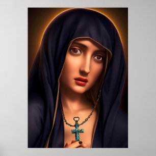 Heliga Virgin Mary Artwork Poster