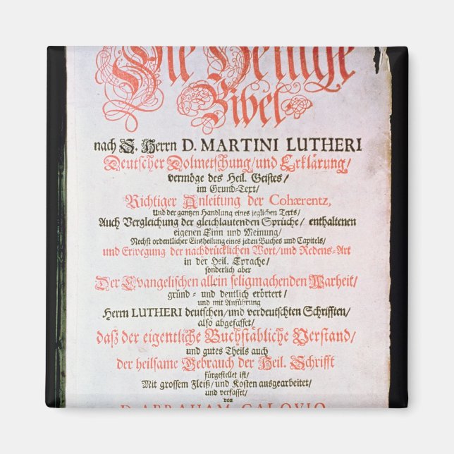 Heligan Bible, Vol. I., 1681 Magnet (Framsidan)