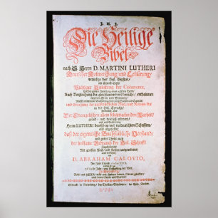 Heligan Bible, Vol. I., 1681 Poster