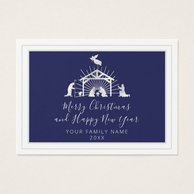 Heligan för god jul Gott nytt år-flottan Visitkort (Framsidan)