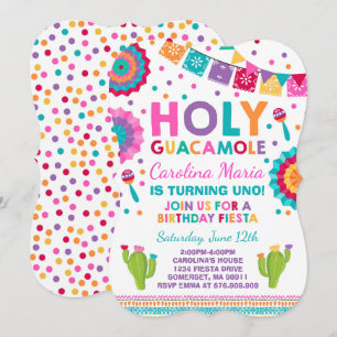 Heligan Guacamole Party, Fiestas födelsedagsinbjud Inbjudningar