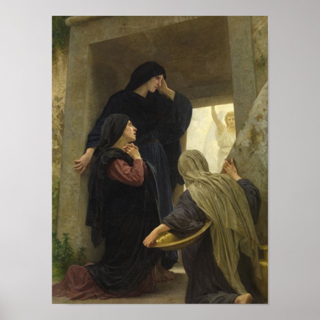 Heligan Kvinnor vid Kristus Grav av Bouguereau Poster (Framsidan)