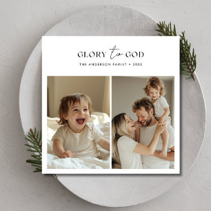 Heligan Religiösa  Jul Glory to God Photo Julkort