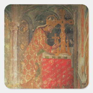 Heligan Roman Emperor Charles IV Fyrkantigt Klistermärke