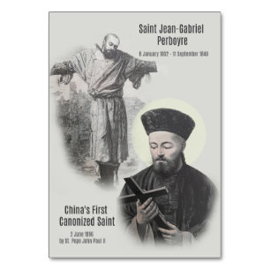Heligan St. Jean-Gabriel Perboyre Catholic Prayer Bordsnummer