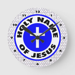 Heliganamn av Jesus Rund Klocka