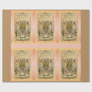 Heliganamn av Mary som slår in papper Presentpapper