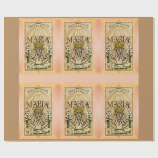 Heliganamn av Mary som slår in papper Presentpapper