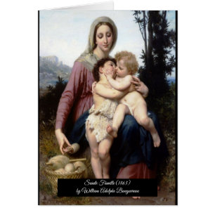 Heligans familj av Bouguereau Hälsningskort