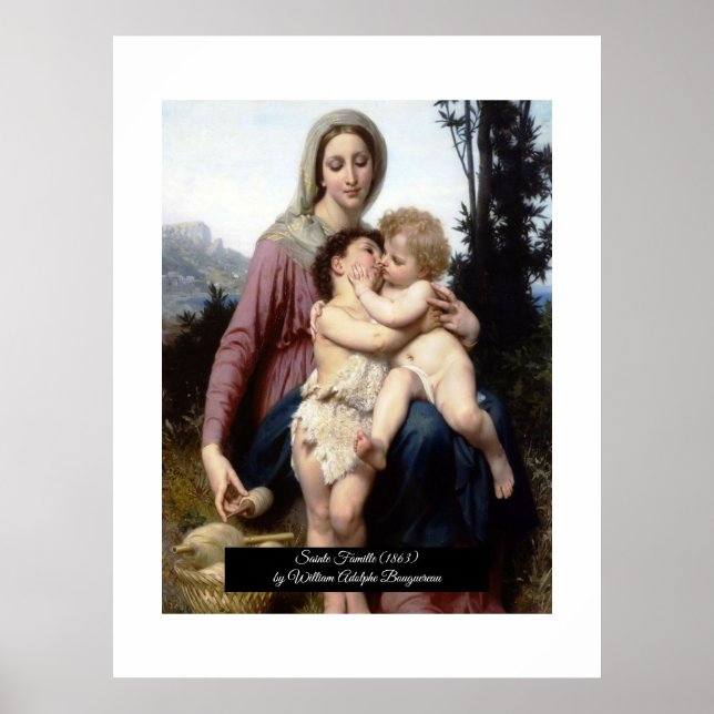 Heligans familj av Bouguereau Poster (Framsidan)