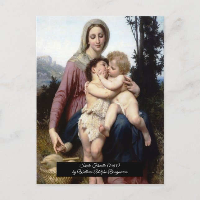 Heligans familj av Bouguereau Vykort (Framsida)