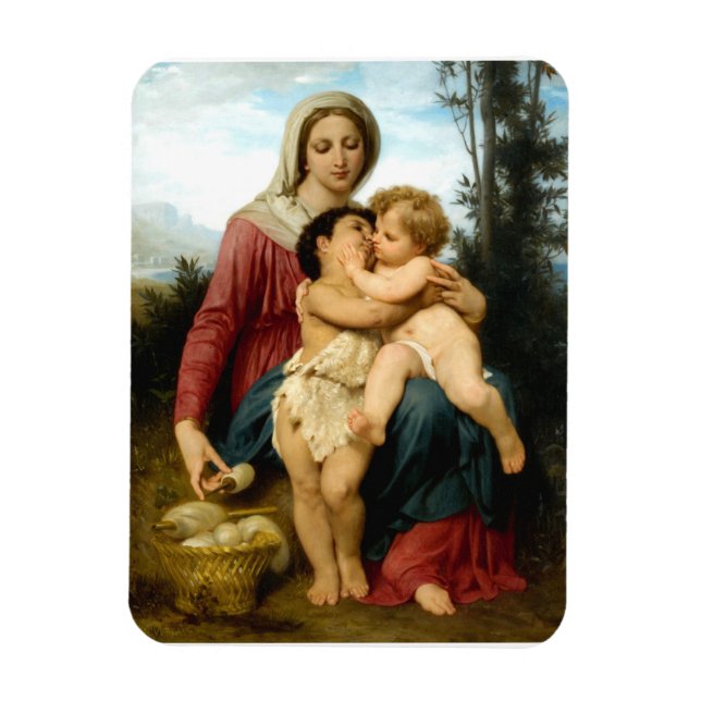 Heligans familj av William Bouguereau Magnet (Vertikal)
