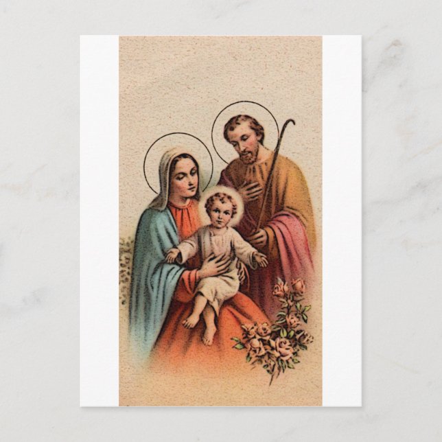 Heligans familj - Jesus, Mary och Joseph Vykort (Framsida)