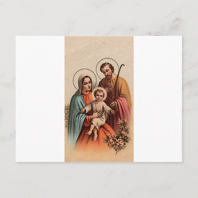 Heligans familj - Jesus, Mary och Joseph Vykort (Framsida)