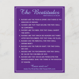 Heligans skriptmatchning 5:3 till 5:10 Beatitudes Helg Vykort