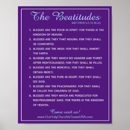 Heligans skriptmatchning 5:3 till 5:10 Beatitudes Poster