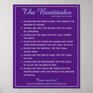 Heligans skriptmatchning 5:3 till 5:10 Beatitudes Poster