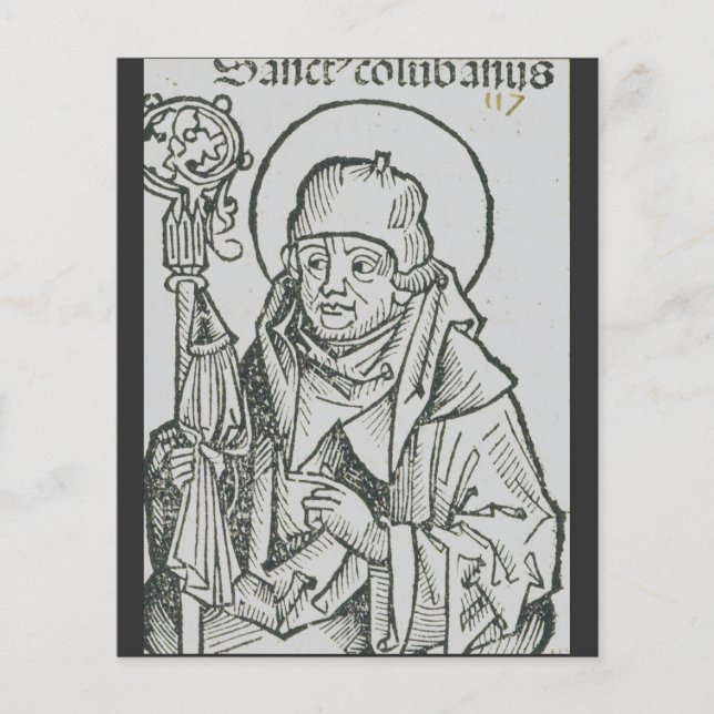 Helige Columba från Iona Sakral keltisk grafisk ko (Framsida)