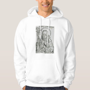 Helige Columba från Iona Sakral keltisk grafisk ko Hoodie