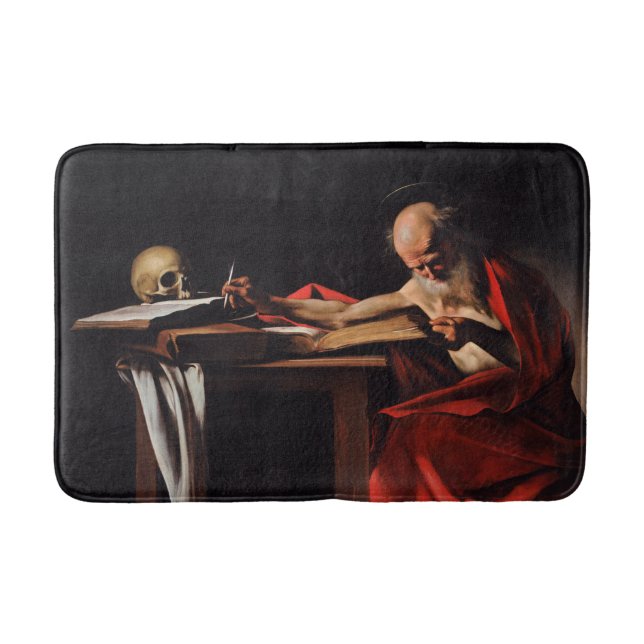 Helige Hieronymus skriver (av Caravaggio) Badrumsmatta (Framsidan)