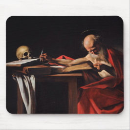 Helige Hieronymus skriver (av Caravaggio) Musmatta