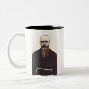 Helige Maximilian Kolbe Barmhärtighetens martyr Två-Tonad Mugg