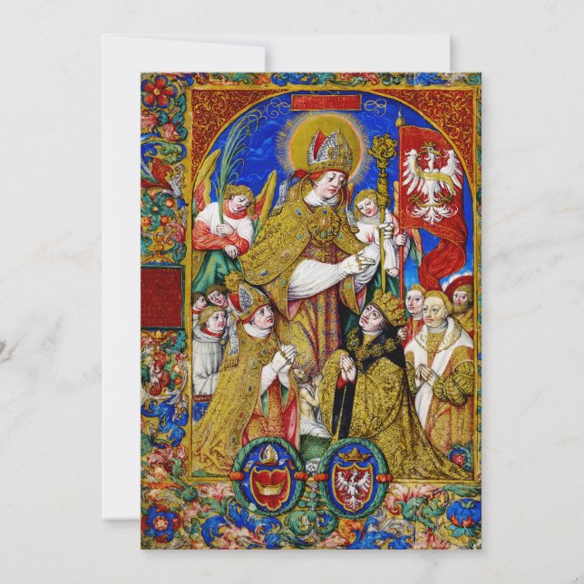 Helige Stanislaus Biskop och Martyr Finkonst Inbjudningar (Framsida)