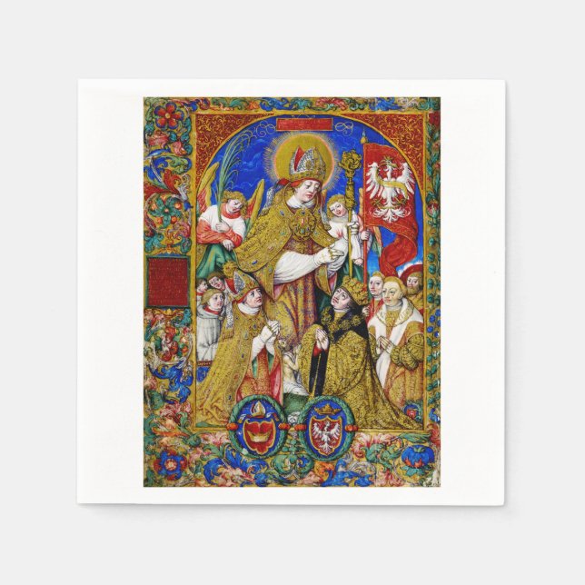 Helige Stanislaus Biskop och Martyr Finkonst Pappersservett (Framsidan)