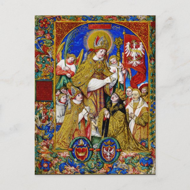 Helige Stanislaus Biskop och Martyr Finkonst Vykort (Framsida)