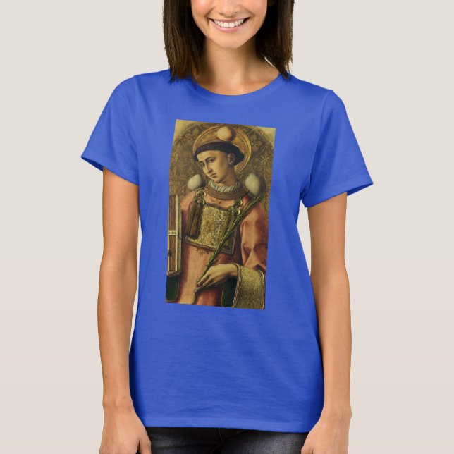 Helige Stefan Protomartyrens fina konstikonografi T Shirt (Framsida)