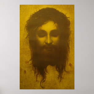 Heligt ansikte av den Jesus Kristus/Veronica Poster