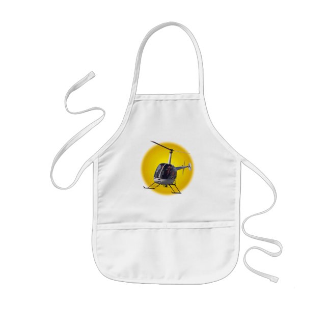 Helikopter Apron Barn Helicopter Pilot BBQ Aprons Barnförkläde (Framsidan)
