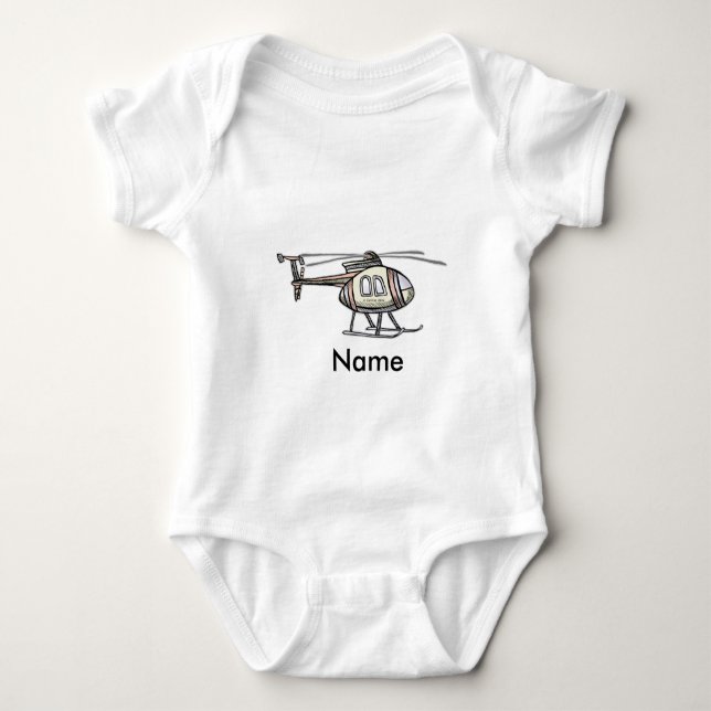 Helikopter Baby Romper T-shirt (Framsida)