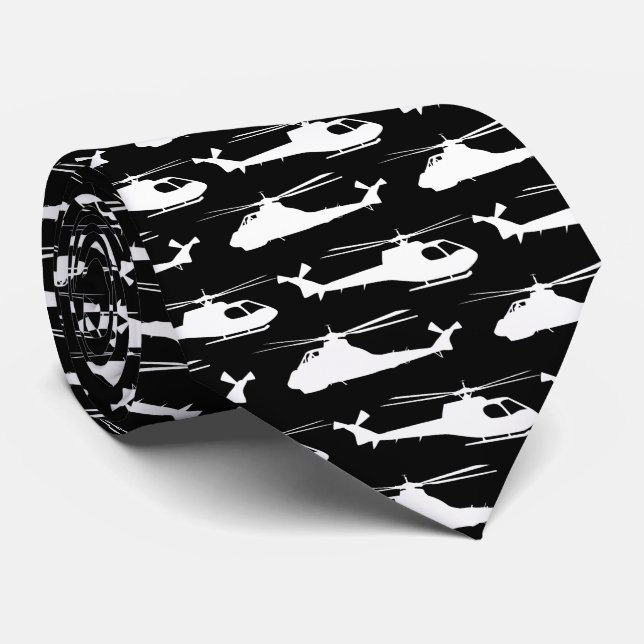 Helikopter Black and White Aviation Patterned Slips (Rullad)