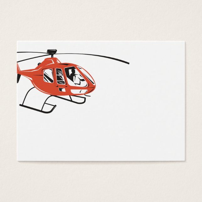 Helikopter Chopper Retro Visitkort (Framsidan)