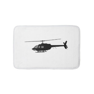 Helikopter Chopper Silhouette Anpassa Färg Badrumsmatta