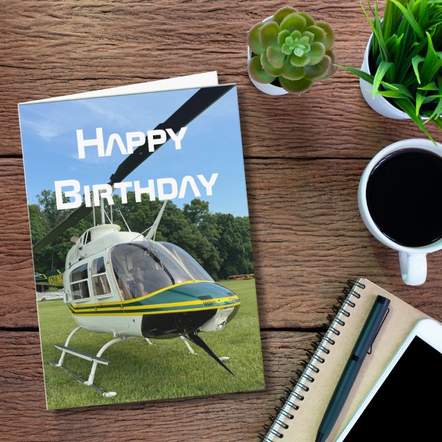 Helikopter Flygplan, Cool Flygplans Födelsedag Kort (Skapare uppladdad)