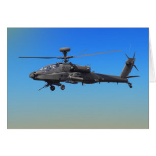 Helikopter för AH-64 Apache Hälsningskort